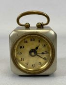 EARLY 20TH CENTURY MILITARY OFFICER'S 'CUBE' ALARM CLOCK Provenance: private collection
