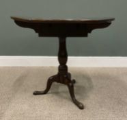 ANTIQUE OAK TWIN FLAP TRIPOD TABLE, 73cms H, 85.5cms W, 82cms diam. (fully open) Provenance: by