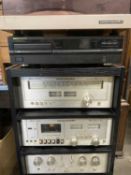 MARANTZ SEPARATES HI-FI SYSTEM with ebonised unit, comprising model 6025 turntable, CD-42 mark 2