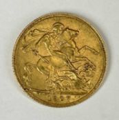 EDWARD VII GOLD FULL SOVEREIGN, 1907, 8g Provenance: private collection Gwynedd