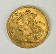 EDWARD VII GOLD FULL SOVEREIGN, 1905, 8g Provenance: private collection Gwynedd