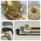 LARGE EASTERN CIRCULAR BRASS PLAQUE engraved with central star, with upturned rim, 57cms diam.,