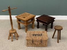 VINTAGE & LATER OCCASIONAL FURNITURE GROUP, to include a Mexican-type pine coffee table with metal