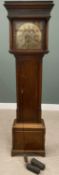 LATE 18TH / EARLY 19TH CENTURY LONGCASE CLOCK BY ADAMS, MIDDLEWICH, signed to the 12-inch square