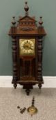 VIENNA-TYPE WALL CLOCK circa 1900, silvered and brass dial, set with Roman numerals before a