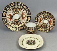 ROYAL CROWN DERBY 2451 IMARI PATTERN TRIO: CUP, SAUCER & SIDE PLATE, side plate 18cms diam., and a