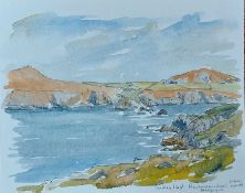 PROFESSOR FIONA RAWLINSON watercolour - entitled 'Autumnal Colours', 30 x 34cms Comments: dark brown