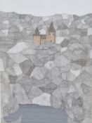 KATHERINE JONES print - Castle Coch, signed, 42 x 34cms Comments: framed in black