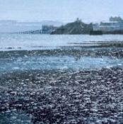 NAOMI TYDEMAN watercolour - entitled 'Tenby', 42 x 42cms Comments: grey wooden frame