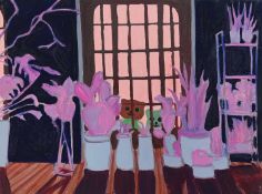 ZENA BLACKWELL acrylic on canvas - entitled 'I'm Hungry', 40 x 50cms Comments: stretched canvas on