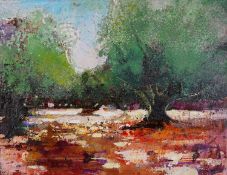 PETER KETTLE oil on canvas - trees, 50 x 30cms