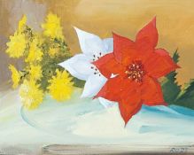 RICHARD O'CONNELL oil on canvas - entitled 'Group of Flowers', 20 x 25cms Comments: stretched on