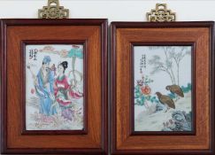 2 chinesische Porzellanbilder