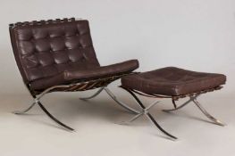 MIES VAN DER ROHE Barcelona Chair mit Ottomane