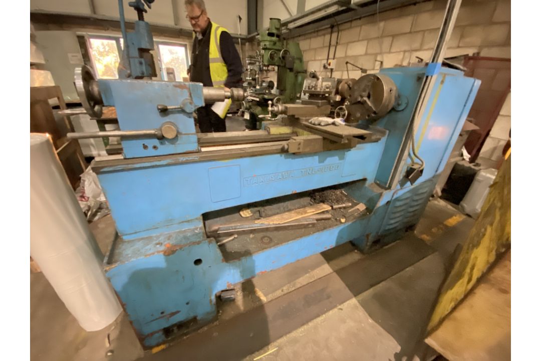 Takisawa TNL SS & SC Centre Lathe, serial no. NT88110196, year of manufacture 1988, approx. 400mm - Image 4 of 5