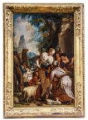 Rebekka und Elieser am Brunnen, Venezianischer Meister, 2. Hälfte des 17. Jahrhunderts