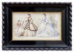 Illustration für eine Modezeitschrift, Frankreich, 19. Jh.