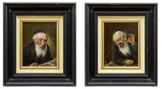 Klingsbögel, Rudolf: Zwei Bildnisse von Rabbinern beim Schriftenstudium