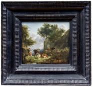 Felsige Landschaft mit Hirten und Weidetieren, 2. H. 18. Jh.