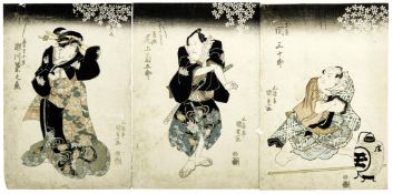 Utagawa Kunisada (Toyokuni III.), Drei Schauspielerbildnisse