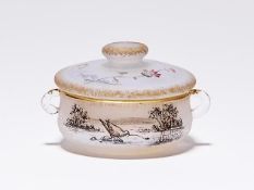 Seltene Miniatur-Deckeldose, Daum Frères, Nancy - um 1898/1900