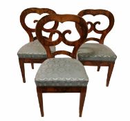 Drei Biedermeierstühle, Deutschland, um 1820/30
