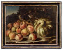 Navarra, Pietro (Attrib.): Früchtestillleben mit Weidenkorb