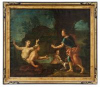 Aktaion überrascht Diana beim Bade im Wald, Italien, 18. Jh.