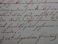 Loos - Schriftstück über Vorschuss