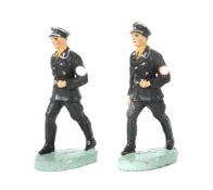 2 SS-Soldaten Elastolin, Masse bemalt,