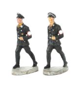 2 SS-Soldaten Elastolin, Masse bemalt,