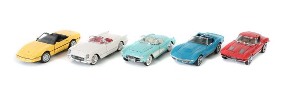 5 x Cevrolet Corvette Franklin Mint,
