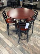 High Top Table and 4 High Top Chairs