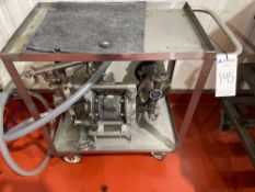 Lot of 3 Diaphragm Pumps With Cart