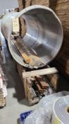Crate of Metal Tubing and Metal Cylinder