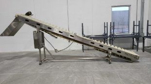 Cleated Incline Conveyor with Discharge Chute