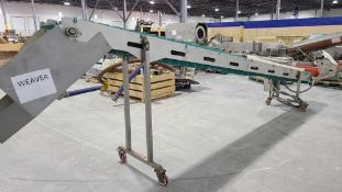 Cleated Incline Conveyor with Discharge Chute