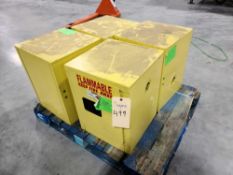 Lot of (4) Securall Flammable Material Storage Cabinets