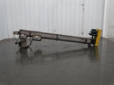 8 Inch Wide x 124 Inch Long Auger Conveyor