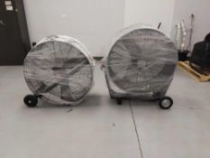 2 Large Fans with Wheels