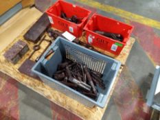 Pallet of Metal tools and parts
