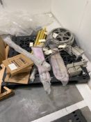 Pallet of Metal Parts and Goulds Pump Repair Kits