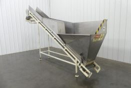 Cleated Incline Conveyor with Hopper 16