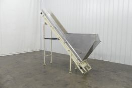 Cleated Incline Conveyor with Hopper 16