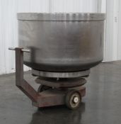 VMI 175 Gallon Rotating Stainless Steel Mixing Bowl and Dolly