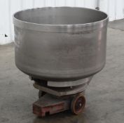 VMI 175 Gallon Rotating Stainless Steel Mixing Bowl and Dolly