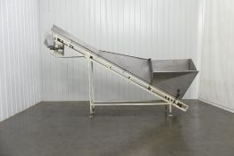 Cleated Incline Conveyor with Hopper 16