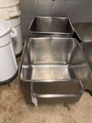 (2) Stainless Steel Bins on Casters