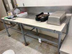 Stainless Steel Table with Cutting Board Insert
