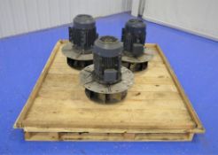 Skid of Three 7.5 Horsepower Motors